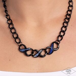 Paparazzi Black and Blue Statement Necklace